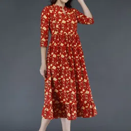 SupBir Women Printed Maternity Anarkali Kurta image 4