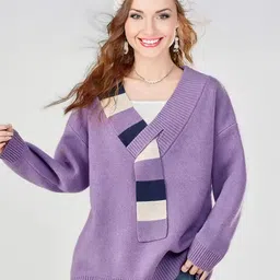 StyleCast Women V-Neck Sweater-image-39