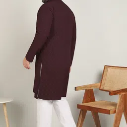 metronaut plus Men Solid Pure Cotton A-line Kurta image 2