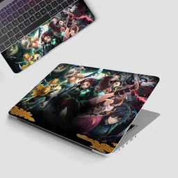 Yuckquee Demon Slayer Anime Full Body Vinyl Laptop Skin 17.3 P-2 Vinyl Laptop Skin Compatible for 17.3 inch image 1