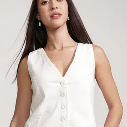 CHIC BY TOKYO TALKIES V Neck Waistcoat-picture-36