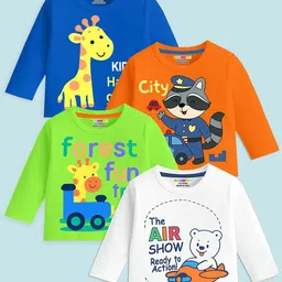 KUCHIPOO Boys Multi Cotton Printed Tshirts-picture-29