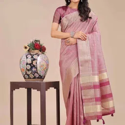 HERE&NOW Woven Design Organza Fusion Saree-picture-33