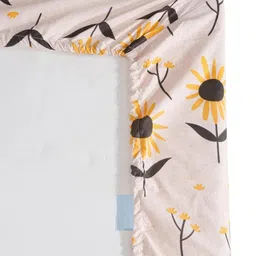 TINDLER KNOTS Cream-Coloured Floral 330 TC King Bedsheet with 2 Pillow Covers image 5