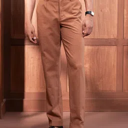 Andamen Men Ultra Easy Wash Pleated Semi Casual Melange Cotton Regular Trouser-30Reg-picture-10