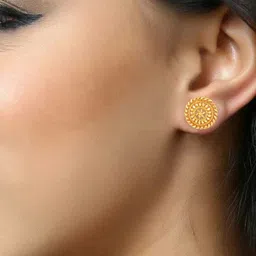 VIVASTRI Women Gold-Plated Alloy Earrings image 2