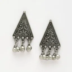 Moedbuille Silver-Plated Oxidised Necklace And Earrings image 3
