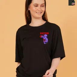 kintu parantu Women Pack of 2 Tweety Graphic Printed Round Neck Relaxed Fit T-shirts-image-28