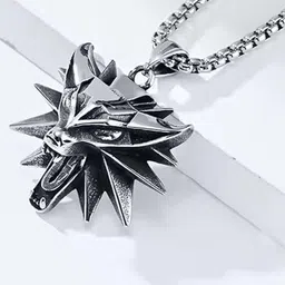 THE MEN GIFT Men Silver-Plated Contemporary Pendant With Chain-picture-33