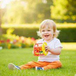 uatoys Baby Rattle Rolling Toy with Cute Bear | Infant Sound Toy | Early Learning Toy image 4