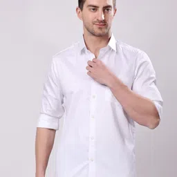 Stylox Men Solid Spread Collar Cotton Casual Shirt-image-37
