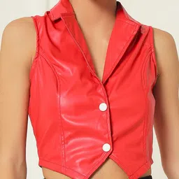 BAESD Lapel Collar Sleeveless Waistcoat image 2