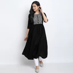 fashion patti Women Embroidered Viscose Rayon Flared Kurta-picture-44