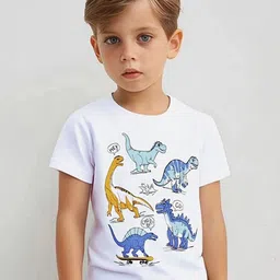LULU & SKY Boys Printed Pure Cotton Applique T-shirt-picture-26