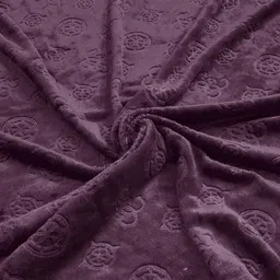 Myntra Elegant Homes Purple Embossed Woollen 300 TC Single Bedsheet Set 2.25 m x 1.5 m image 2