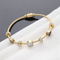 ZAYA Handmade Jewelry Women Cubic Zirconia Gold-Plated Bangle-Style Bracelet-picture-17