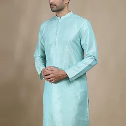 FILORI STUDIO Woven Design Mandarin Collar Kurta image 2