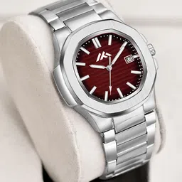 VIRAKTI Women Brass Dial & Stainless Steel Bracelet Style Straps Watch MEN-20-MAROON-picture-21