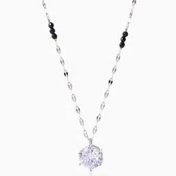 SWASHAA Madan Solitaire Silver-Plated Mangalsutra image 3