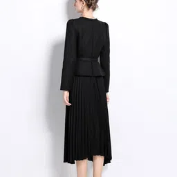 JC Collection Women Long Sleeves Peplum Midi Dress image 3