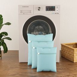 Aura 3Pcs Blue Reusable Mesh Laundry Bags With Zipper-picture-48