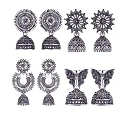 DIVASTRI Women Silver Earrings-image-5