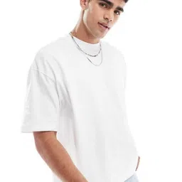 SMAN Typography Printed Crew Neck Drop-Shoulder Sleeves Cotton Oversized T-shirt image 5