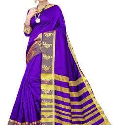 jayant creation Purple Silk Cotton Kanjeevaram Sarees-picture-37