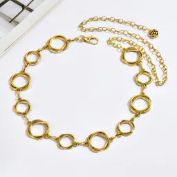 Women Casual, Evening, Party, Formal Gold Metal Belt-image-59