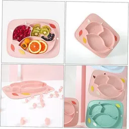 babymall Silicone Food Plate for Babies || Attractive Cat Texture || Non-Slip BPA Free - silicone image 3