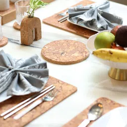 stacpro Natural Assiago Red Heat Resistant Round Cork Matte Trivet image 5