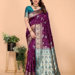 Vastravatika Floral Woven Design Zari Kanjeevaram Saree-picture-36