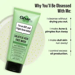 GHAR SOAPS Salicylic Acid & Neem Face Wash For Anti Acne - 100 ml image 5