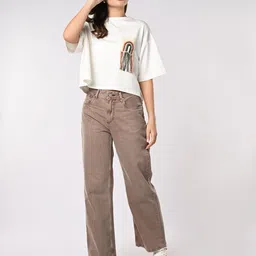 IZEL Women Wide Leg Jeans-image-78