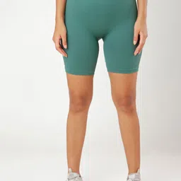 THEFITTHEORY Women Striped Skinny Fit High-Rise Training or Gym Sports Shorts-image-87
