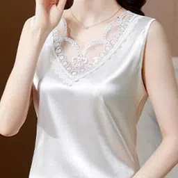 StyleCast V-Neck Lace-Up Sleeveless Tops image 3