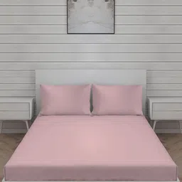Trance Home Linen Rose Cotton 300 TC Fitted Queen Bedsheet Set- 1.98 m x 1.52 m image 3