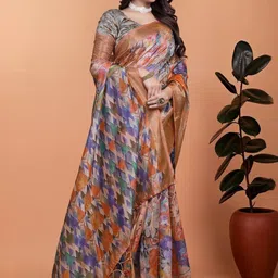 Eecoo Floral Silk Blend Saree-picture-20