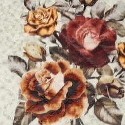 HOSTA HOMES Brown & Yellow Set of 5 Floral Velvet Square Cushion Covers image 3