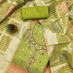 KIMISHA Embellished Unstitched Dress Material-picture-13