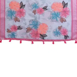 S B SONS CREATION Floral Pure Linen Saree image 2