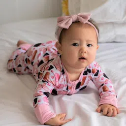 THE PLUSH CLUB Infants Kids Printed Round Neck Romper-picture-20