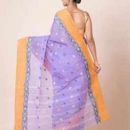 PUKU Woven Design Ethnic Motifs Pure Cotton Saree image 3