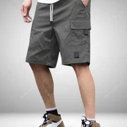 mgc maanu Solid Men Grey Sports Shorts-picture-21