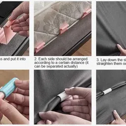 neermit 6 Anti-Slip Bed Sheet Holder Clip Set Kitchen Tool Set image 3