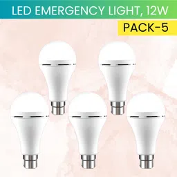 sacro 12W Rechargeable Inverter LED Bulb with Upto 4H.Power Cut Lighting Pack of_5Z387 4 hrs Bulb Emergency Light-picture-18