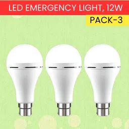 sacro 12W Rechargeable Inverter LED Bulb with Upto 4H.Power Cut Lighting Pack of_3Z463 4 hrs Bulb Emergency Light-picture-28
