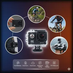 VERITRON Professional Helmet 4k 16 MP Wifi 30M Waterproof Camera 4k Sports and Action Camera image 4