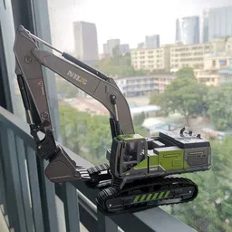 deuson ecom Long Crane Excavator Construction Trucks Rotate by 360 Degree JCB Toy Loader JCB image 4