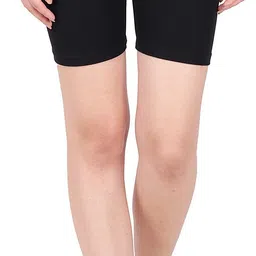 splash Pack of 2 Solid Women Black, Beige Cycling Shorts image 5